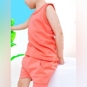 Little Bipsy Vibrant Orange Knit Set